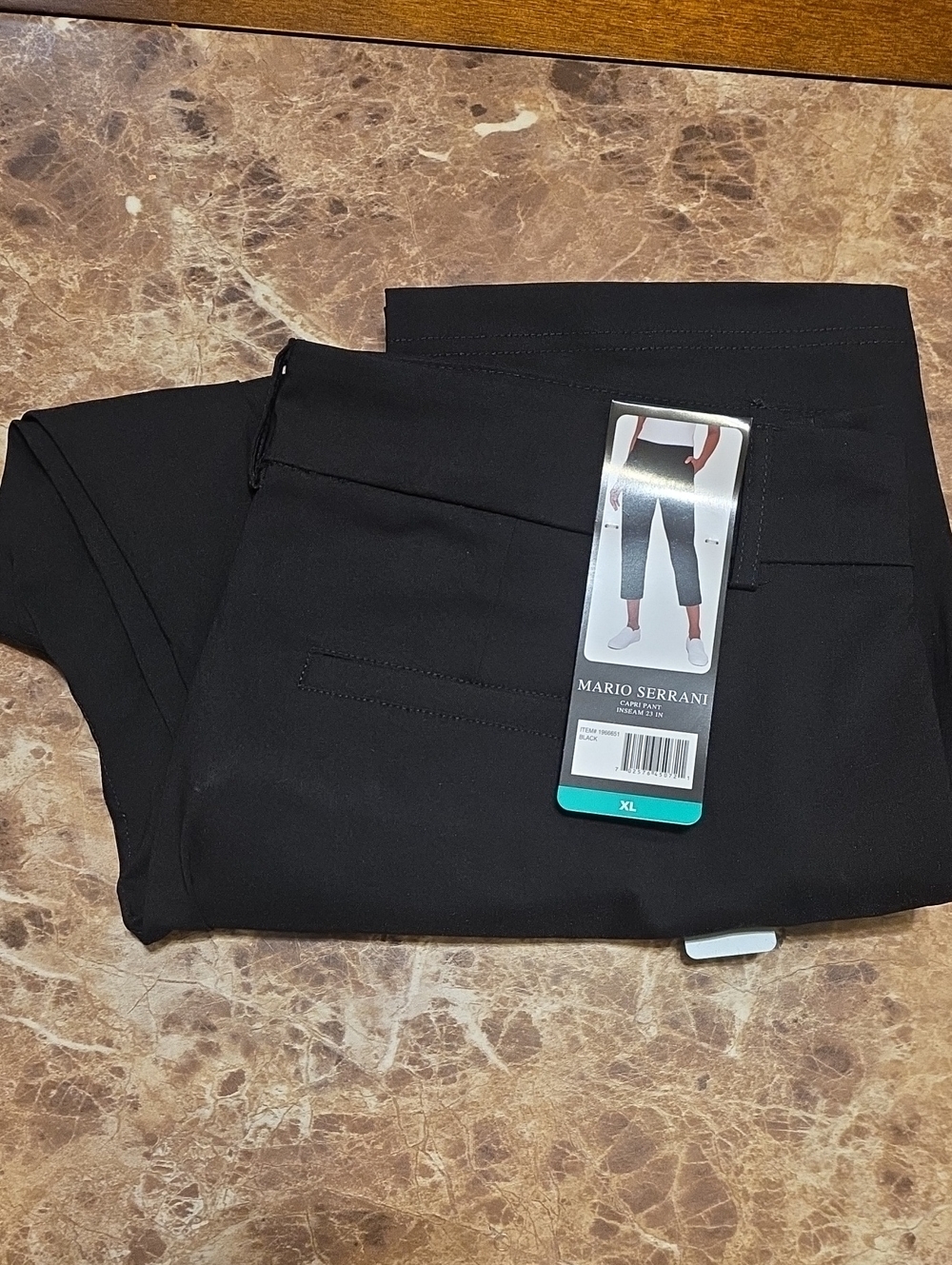 Mario Serrani Black Capris Pant For Women